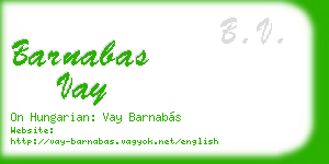 barnabas vay business card